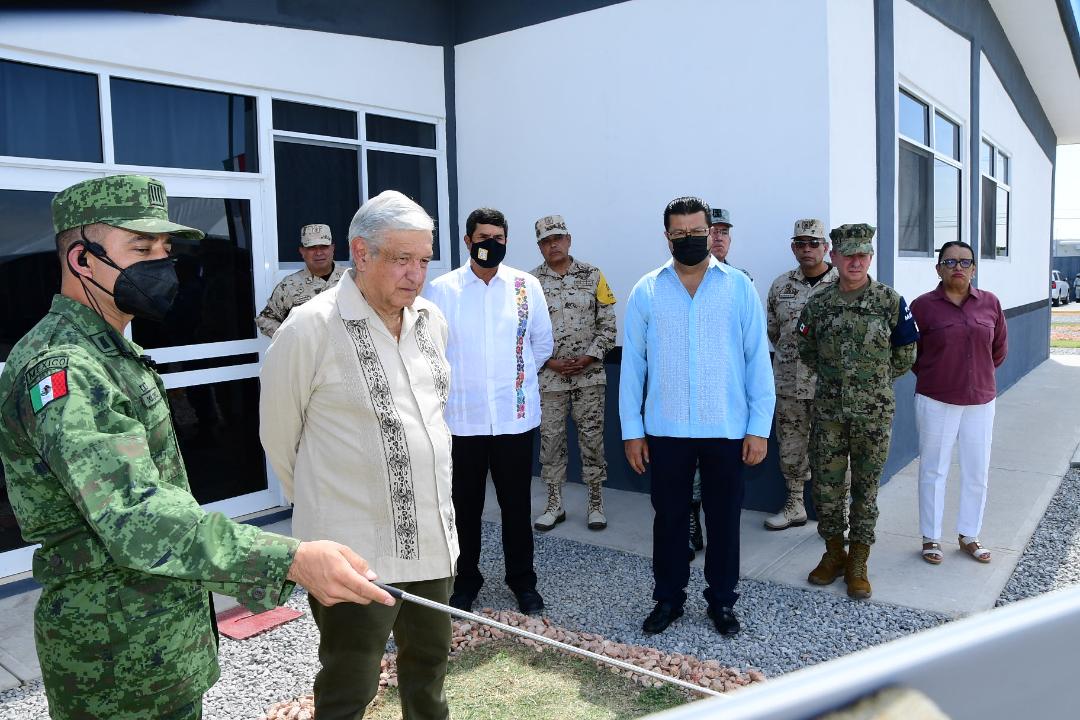 Inaugura Presidente López Obrador nuevo cuartel de la Guardia Nacional en Juárez
