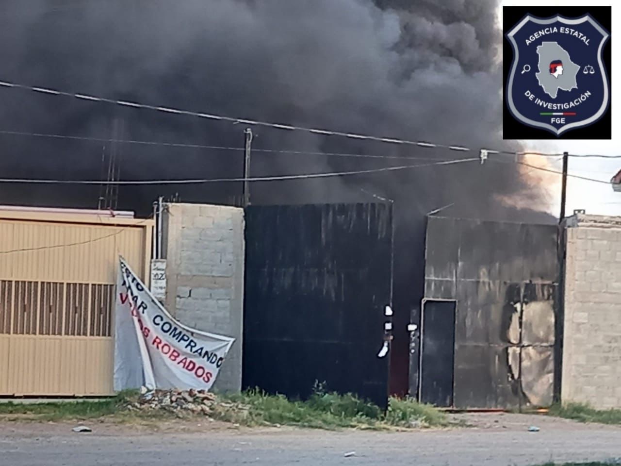 Investiga Fiscalía incendio de predio  asegurado y  Yonkes