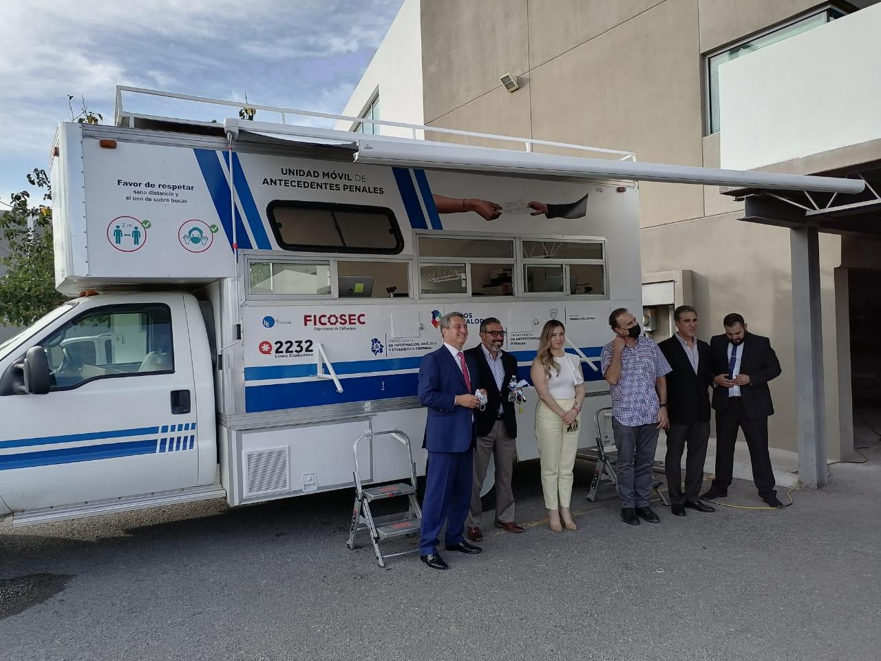 Entregó Ficosec modulo móvil de emisión de constancias de antecedentes penales a la FGE