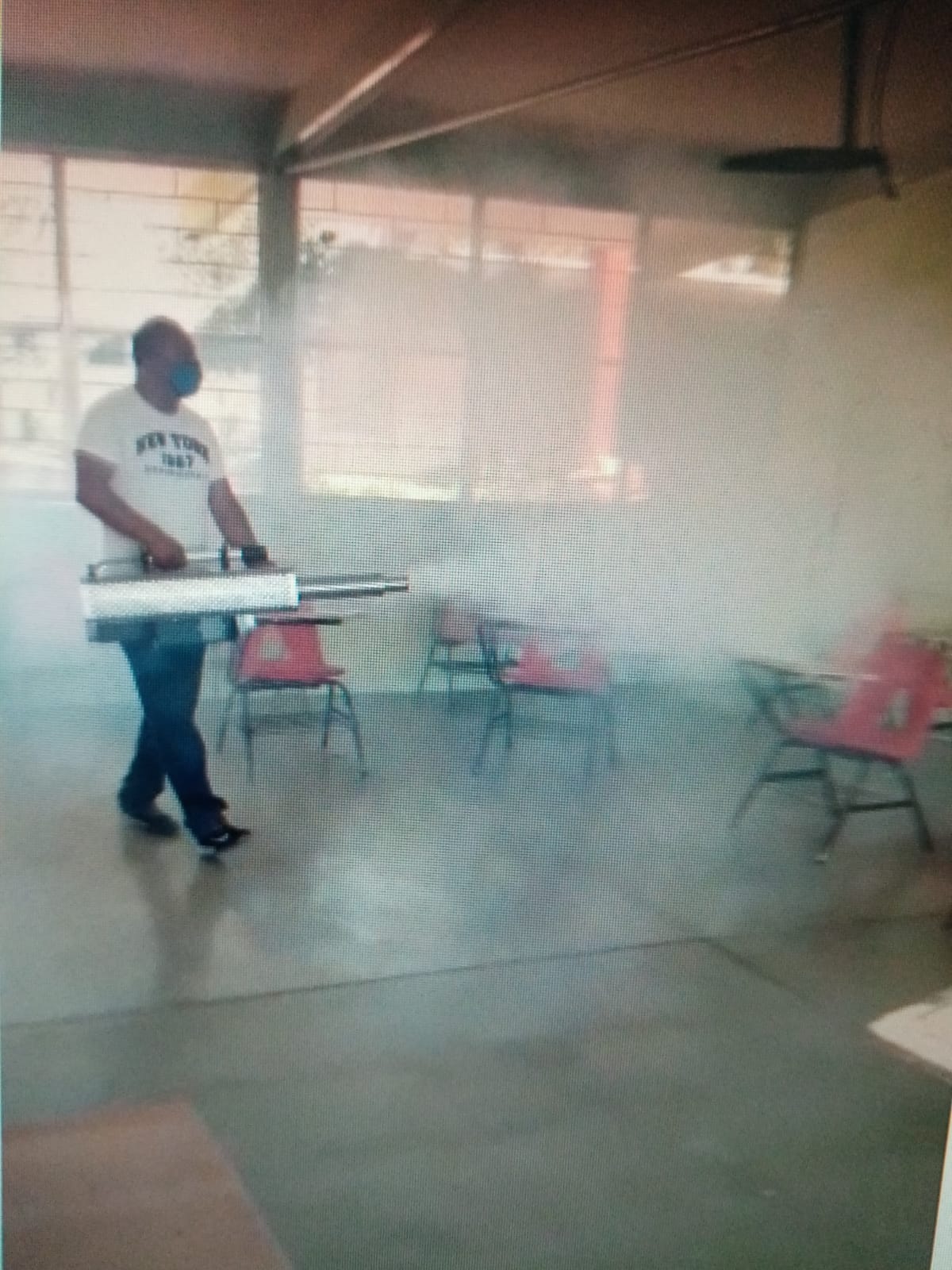 Instalan en la región de Meoqui  túnel desinfectante y nebulizador contra COVID-19