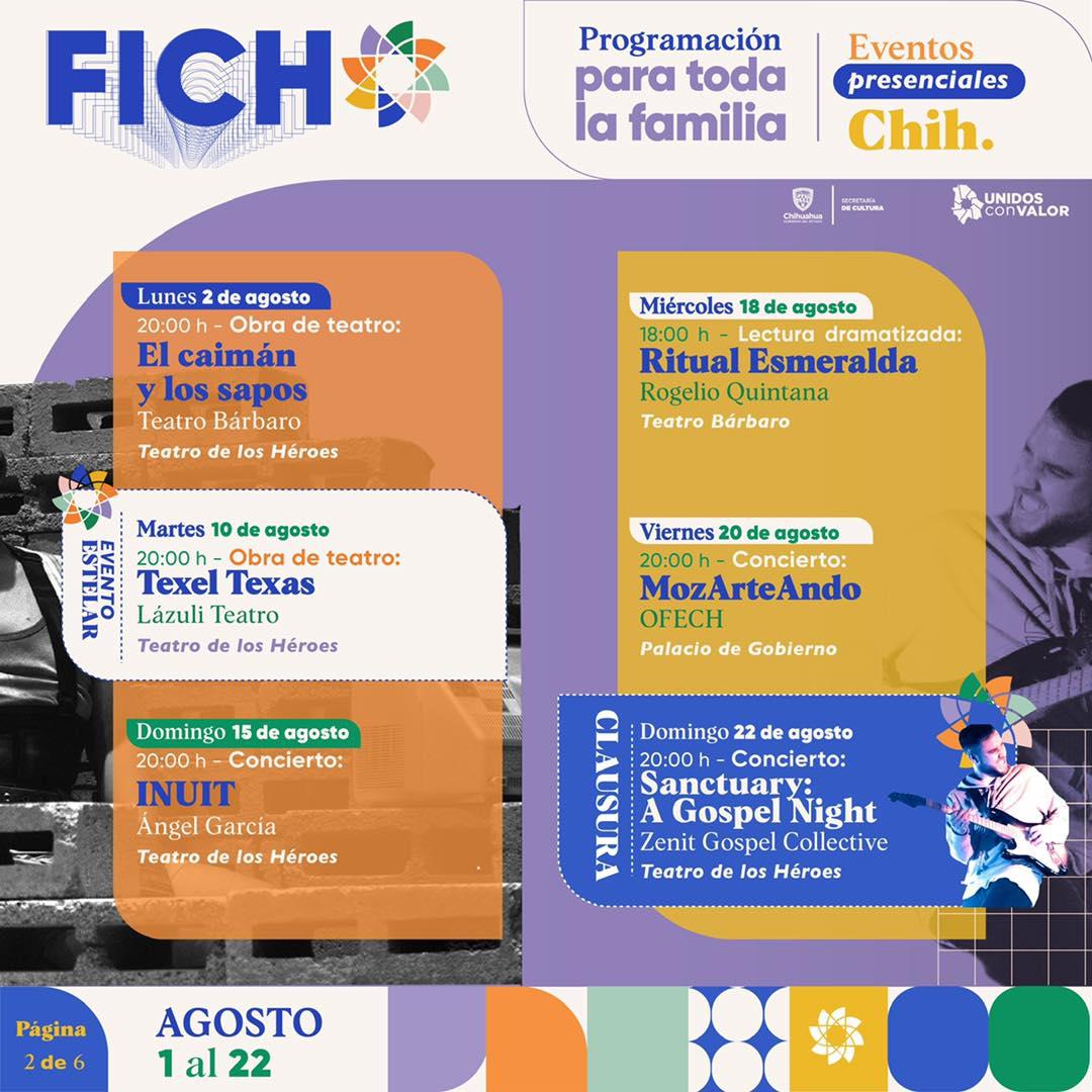 Tendrá Festival Internacional Chihuahua 2021 eventos presenciales y virtuales Juárez relegado