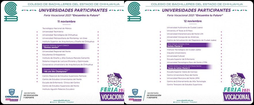 Anuncia COBACH “Feria Vocacional 2021