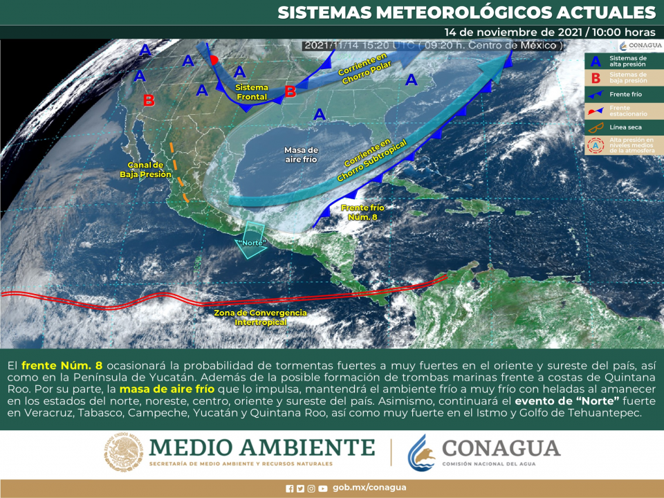 Lanzan aviso preventivo por entrada de nuevo frente frío