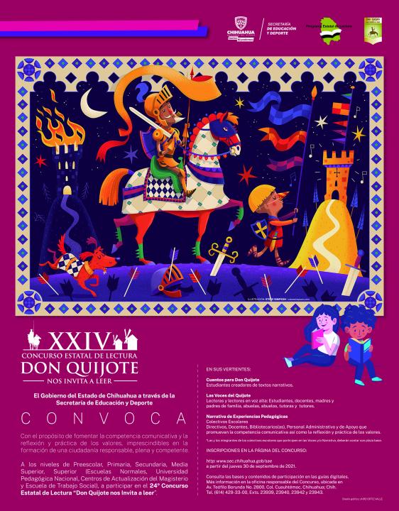Invita Educación a participar en concurso estatal de lectura “Don Quijote Nos Invita a Leer”