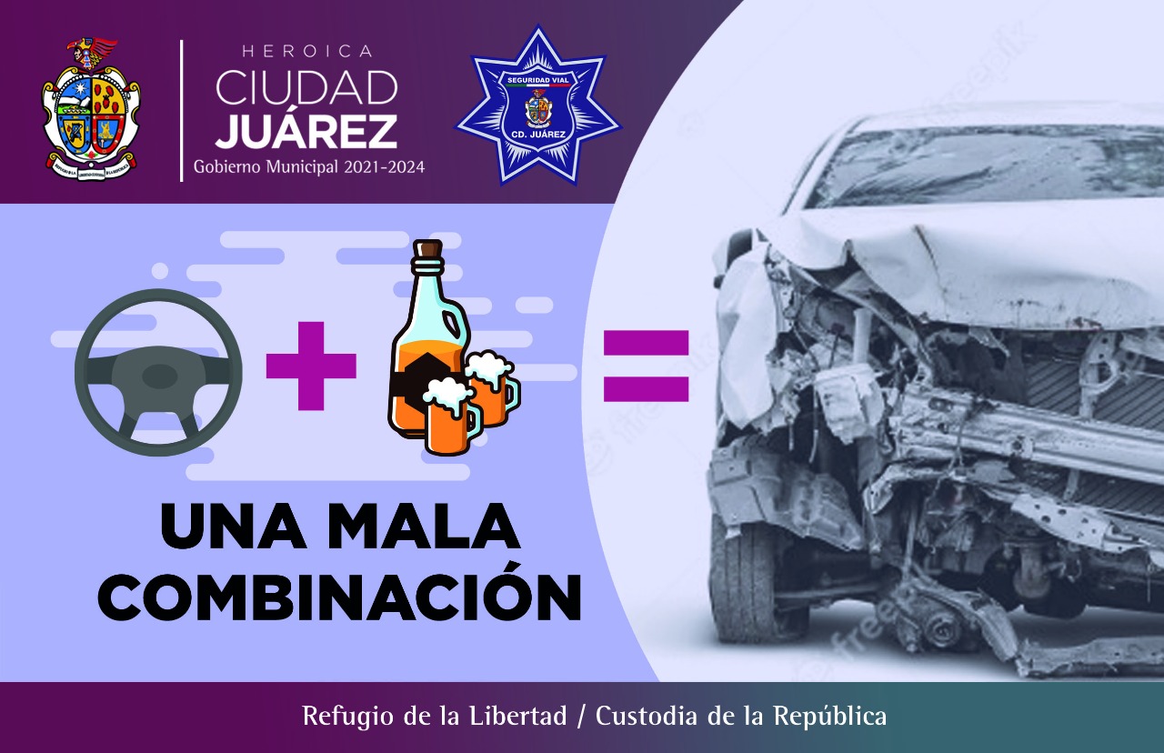 Inicia Seguridad Vial campaña “Volante+alcohol= Una mala combinación”