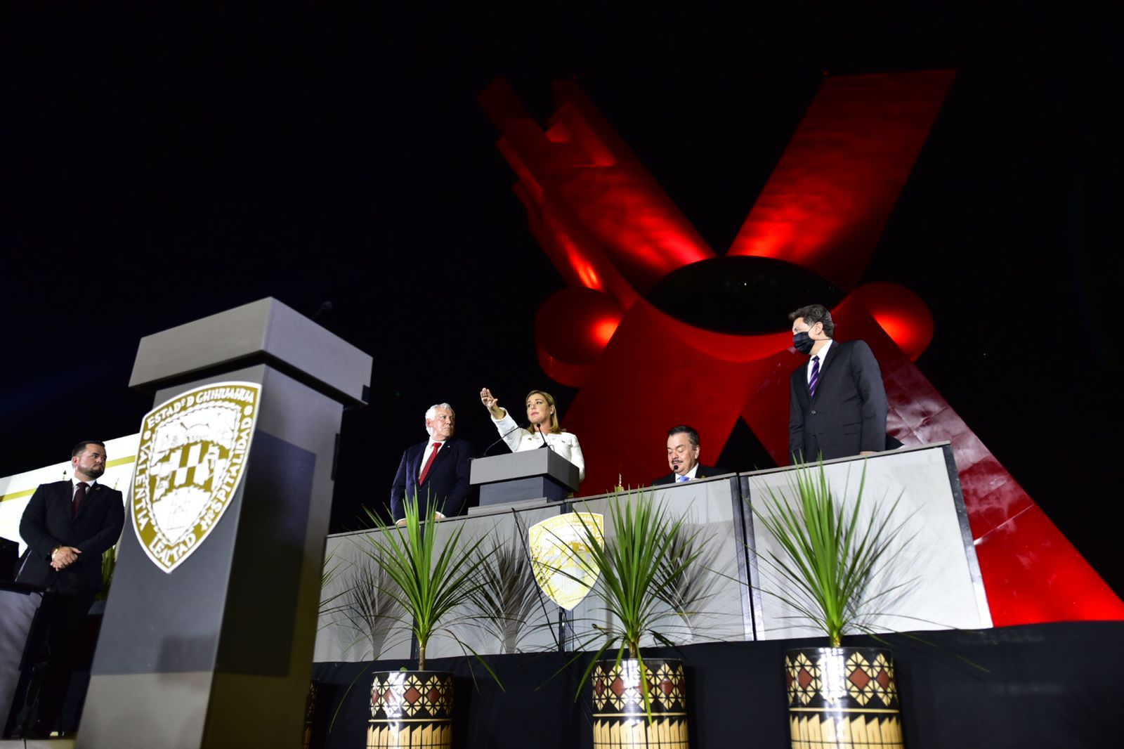 Rindió protesta Maru Campos como Gobernadora en Plaza de la Mexicanidad en Ciudad Juárez