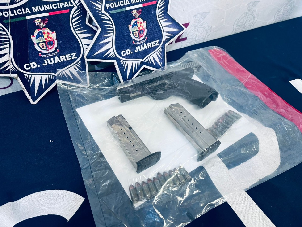 Detienen a sujeto que portaba arma de fuego calibre 9 milímetros
