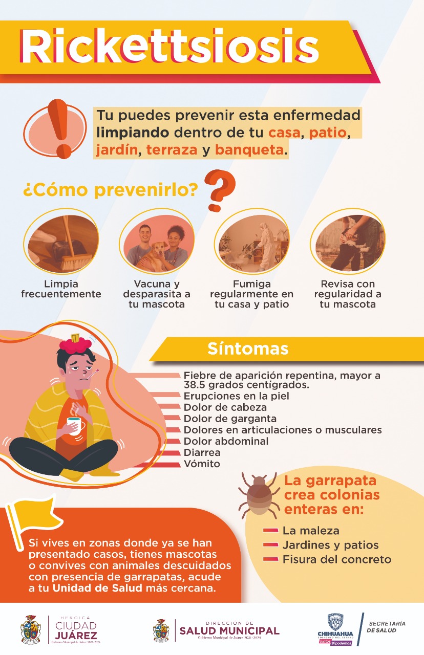 Alerta Salud, por posible incremento en casos de Rickettsia