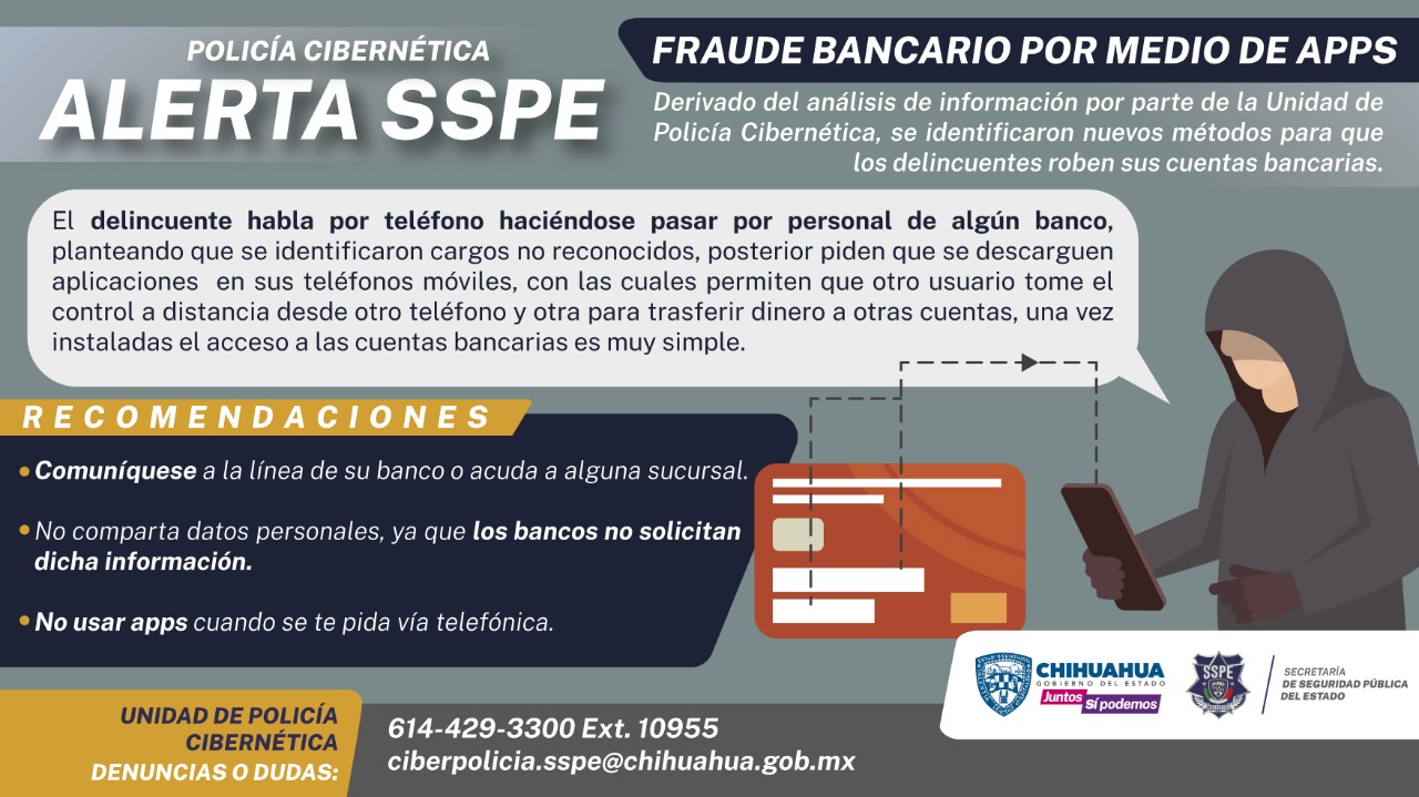 Alerta la SSPE de nuevos métodos de fraudes bancarios