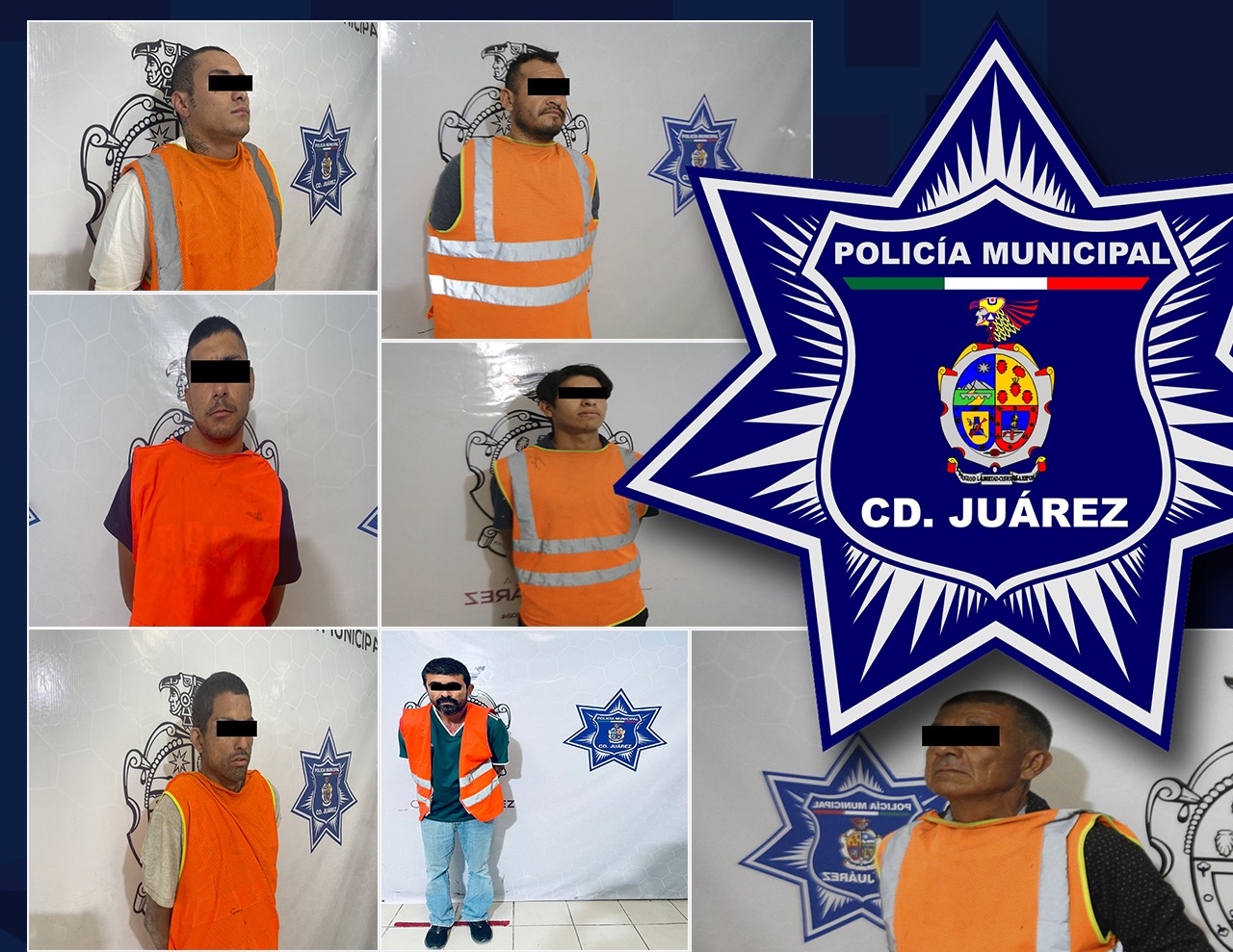 Policías municipales detuvieron a siete personas con orden de aprehensión