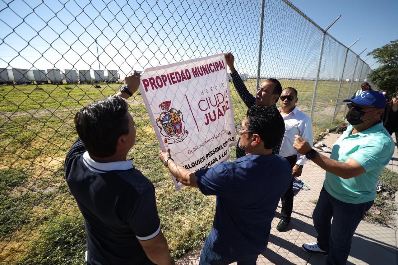 Recupera municipio predio invadido por empresa de transporte