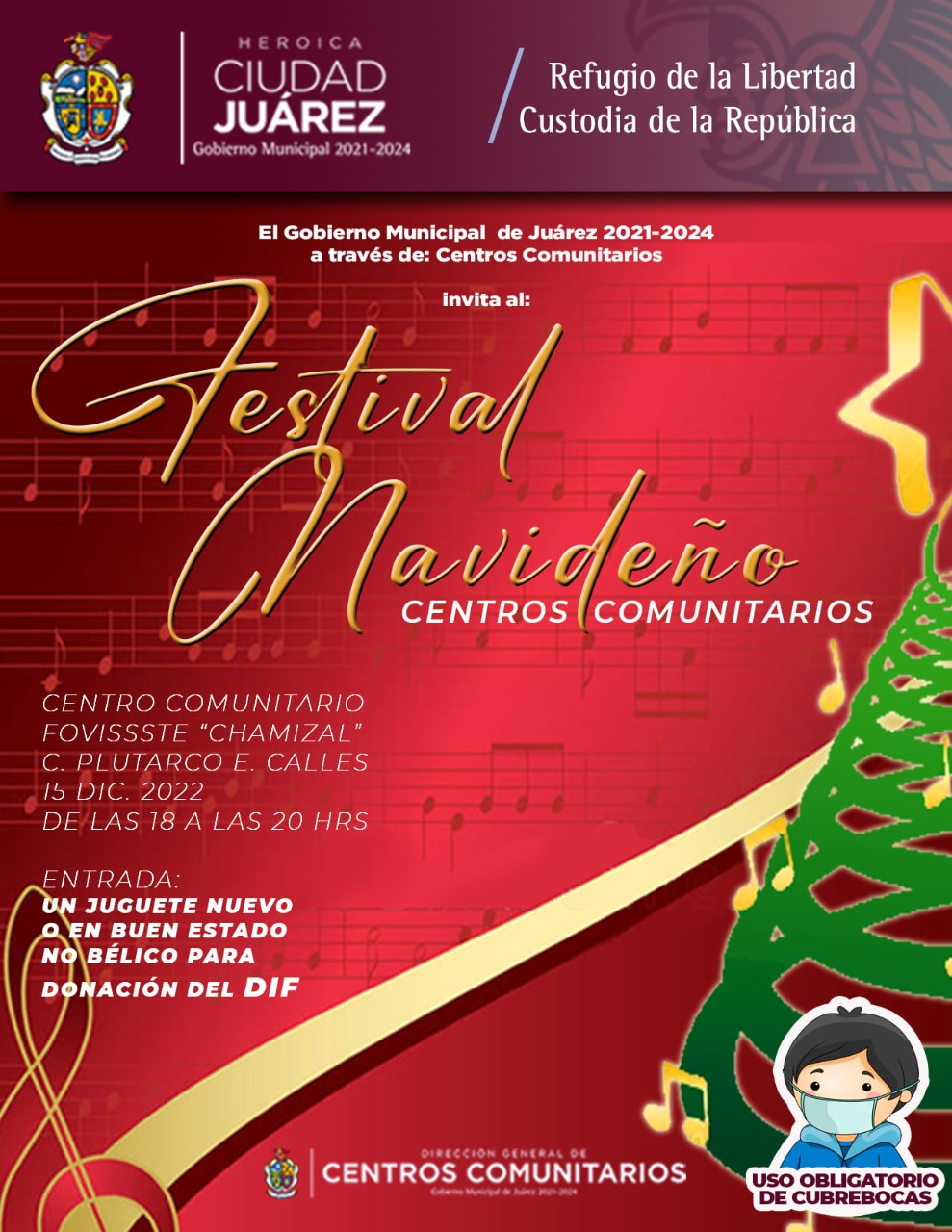 Invita Centros Comunitarios a Festival Navideño