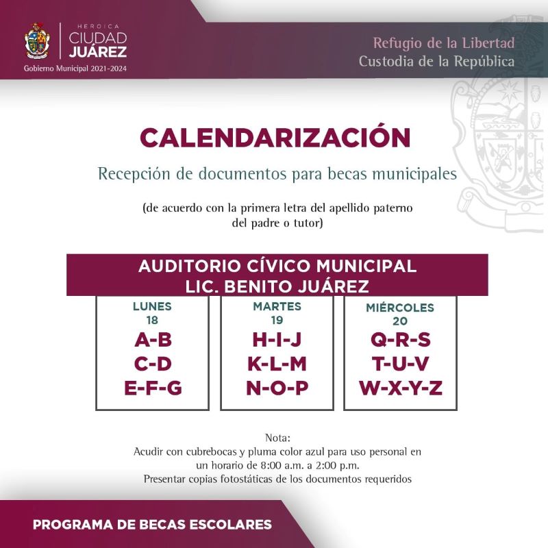 A partir de este lunes, inicia la recepción de documentos para tramitar becas escolares