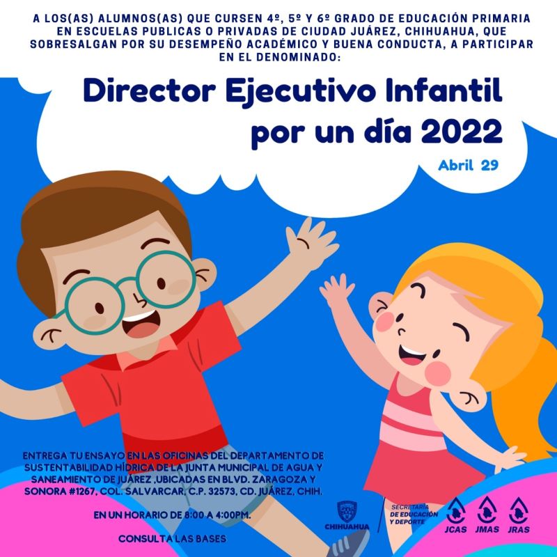 JMAS Juárez amplía la convocatoria para director ejecutivo infantil por un día