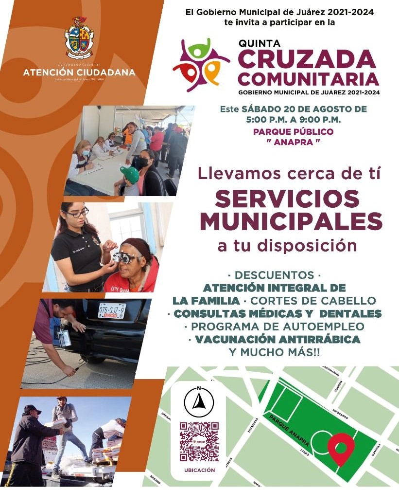 Anapra recibirá beneficios de la Cruzada Comunitaria