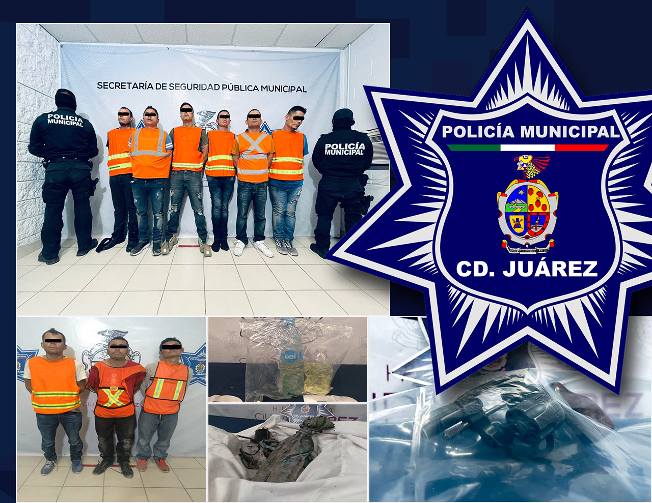 Arrestan Municipales a diez sujetos relacionados con los atentados registrados el día de ayer 