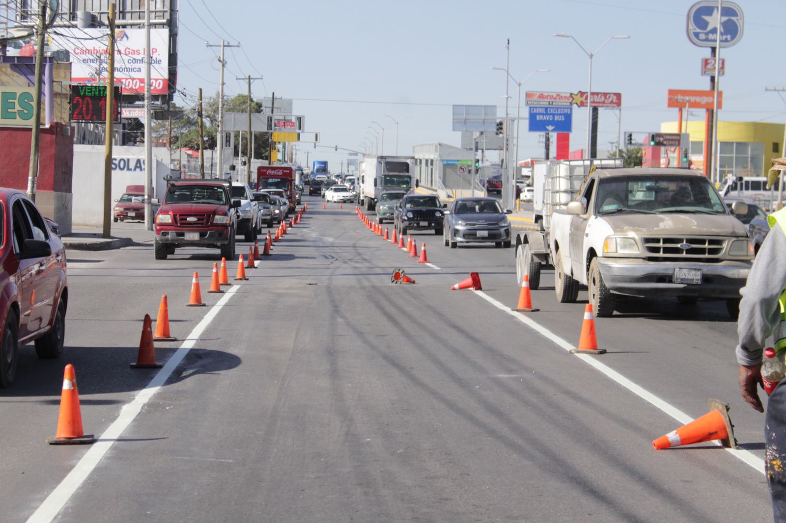 Comienza Seguridad Vial trabajos de aplicación de pintura vial