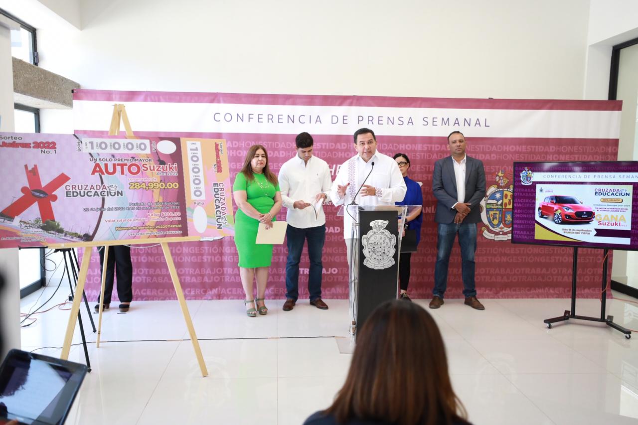 Con sorteo de vehículo, municipio pretende obtener un millón de pesos para apoyo a escuelas
