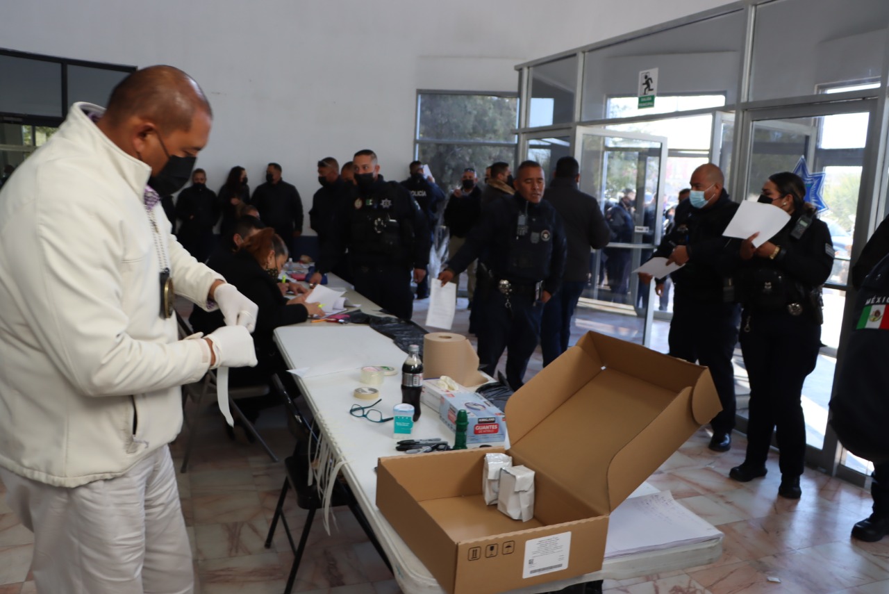 Aplican a elementos de la Policía Municipal  examen antidoping
