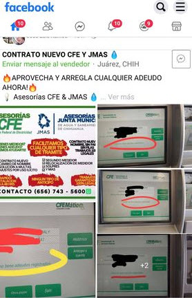  JMAS Juárez alerta de fraudes a través del Facebook