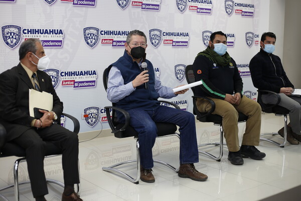 Alertan funcionarios estatales a la población sobre medidas preventivas ante tormenta invernal