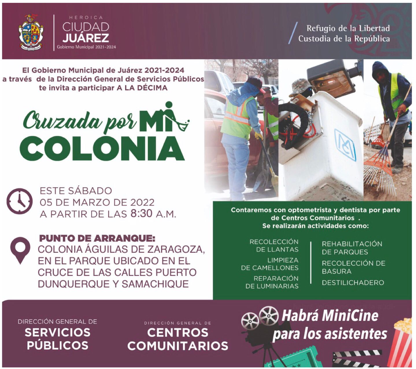 Anuncia Servicios Públicos su décima “Cruzada por mi Colonia” será en Águilas de Zaragoza