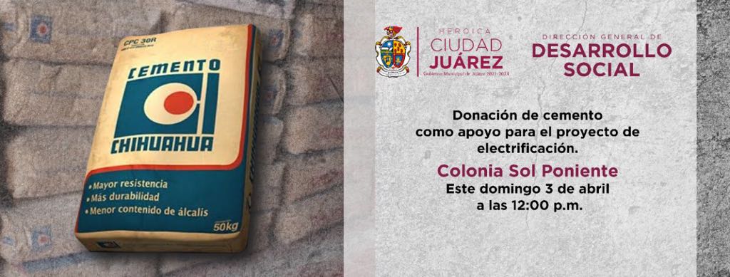 Donará Desarrollo Social bultos de centro a familias de la Sol Poniente