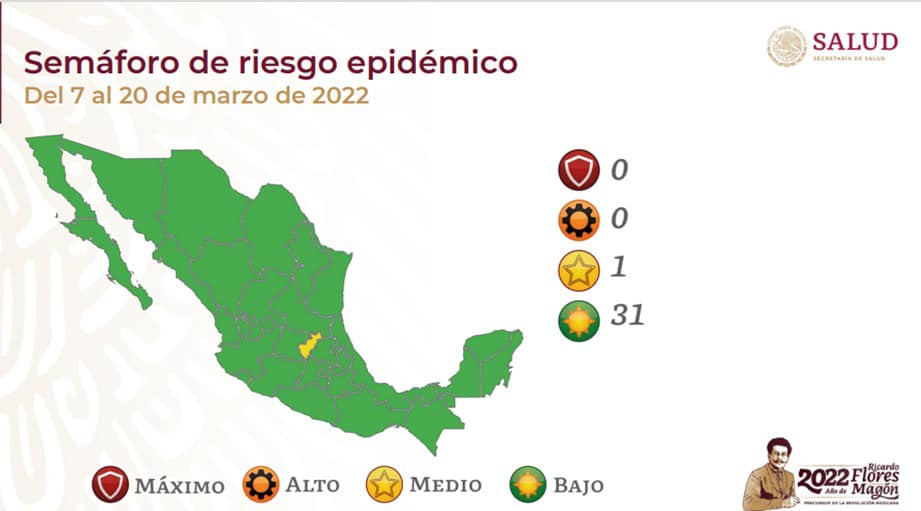México se pinta de verde en el semáforo epidemiológico