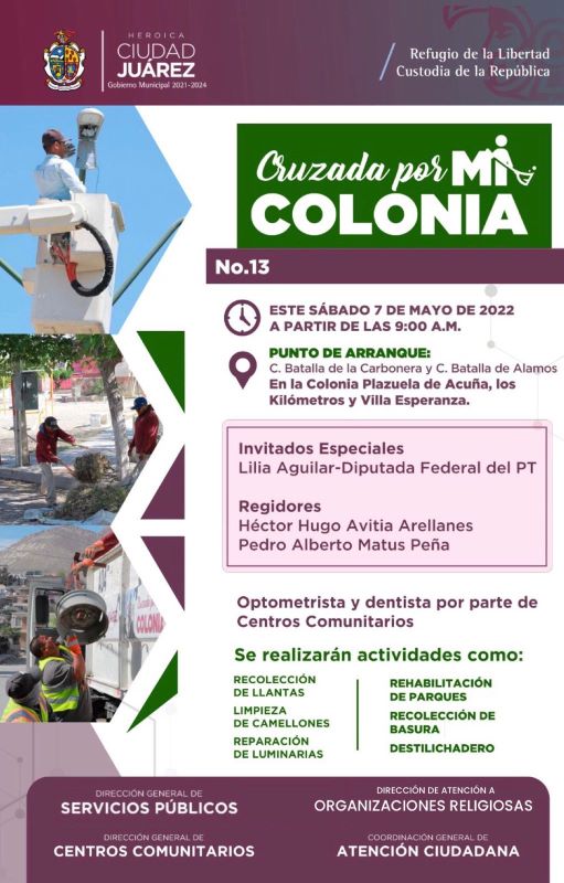 Anuncia Servicios Públicos su próxima “Cruzada por Mi Colonia”