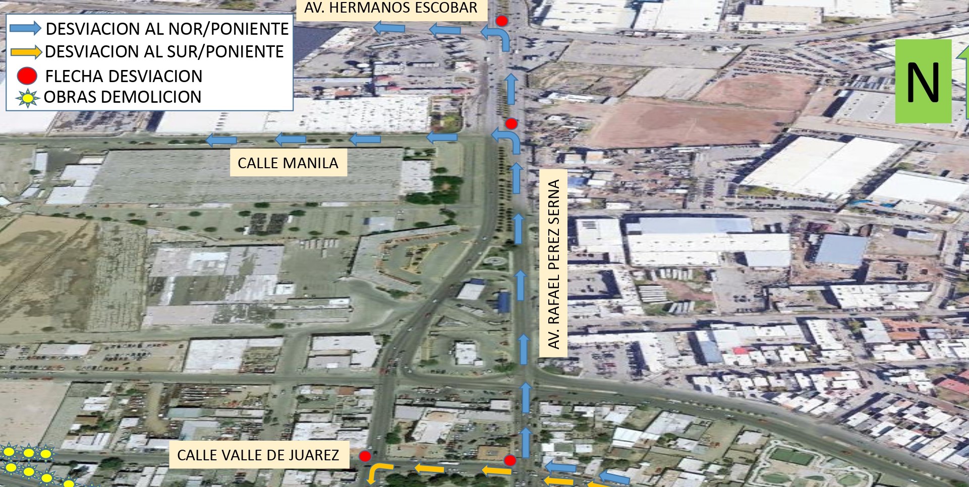 Desvían tráfico por demolición de parapeto en Paseo Triunfo de la República