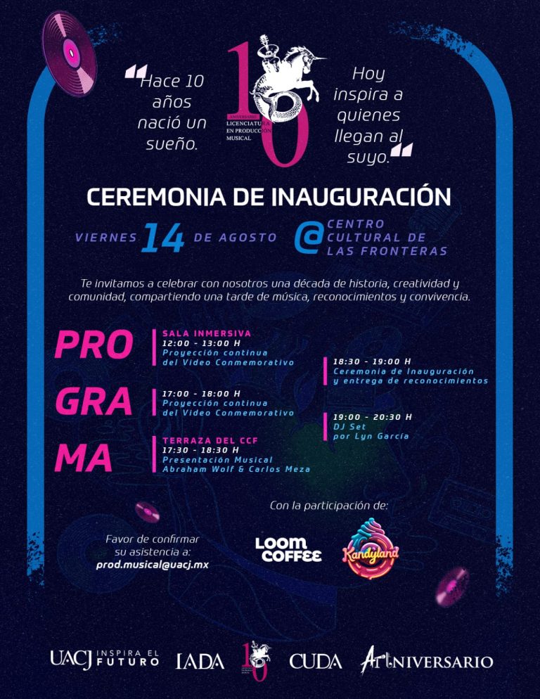 Producción Musical de la UACJ cumple una década y abre su agenda de actividades