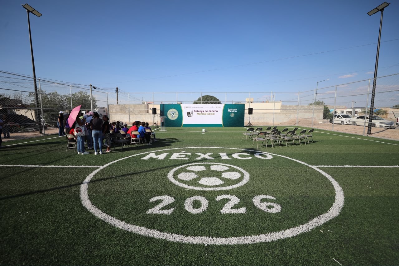 Inauguran canchas deportivas del programa Mundial Social 2026 en Sierra Vista