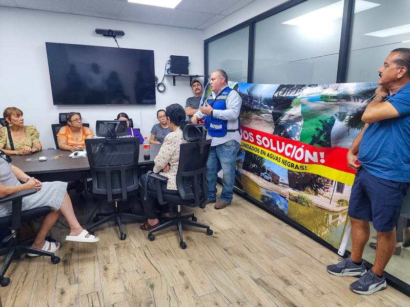 JMAS atiende brotes de aguas residuales en fraccionamiento Río Bravo