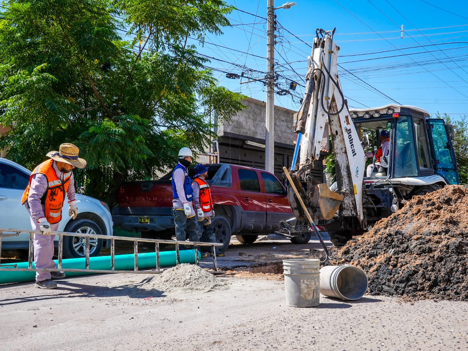 Repara JMAS hundimiento de la colonia Morelos.