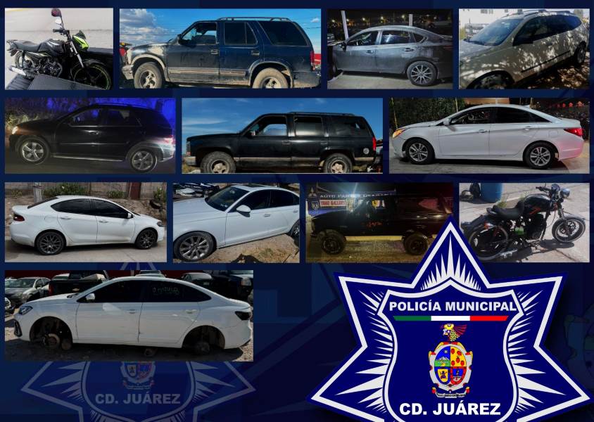 SSPM recupera 13 vehículos con reporte de robo