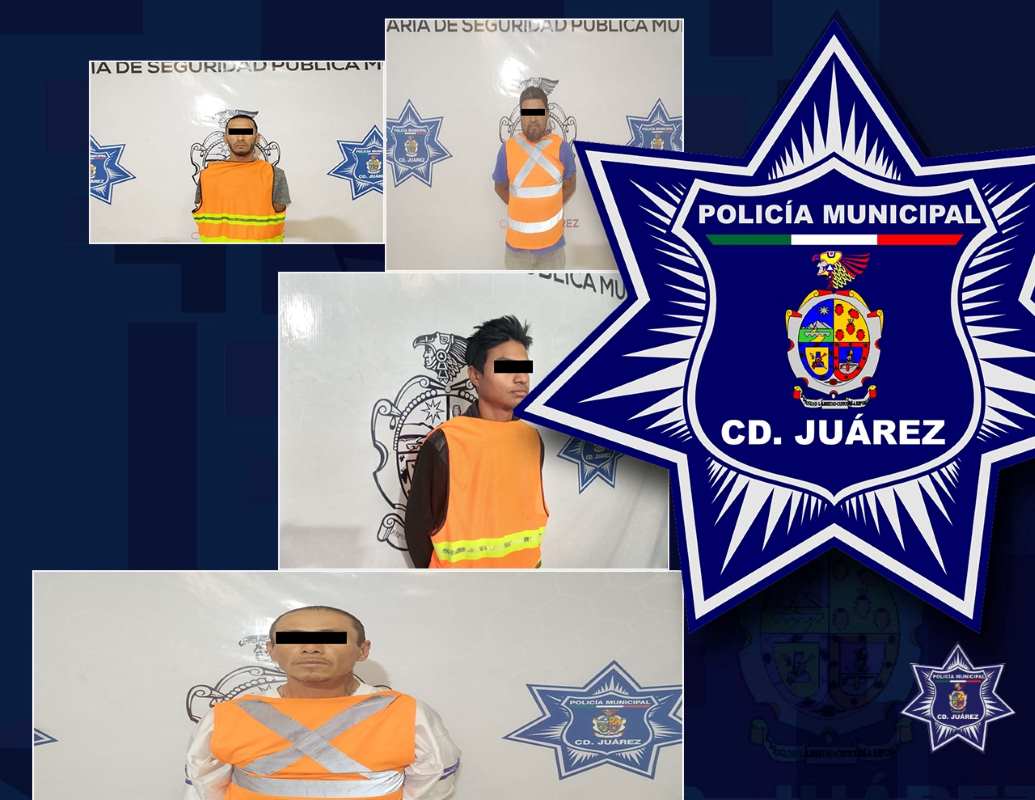 Detuvo policía municipal a cuatro sujetos con orden de aprehensión vigente