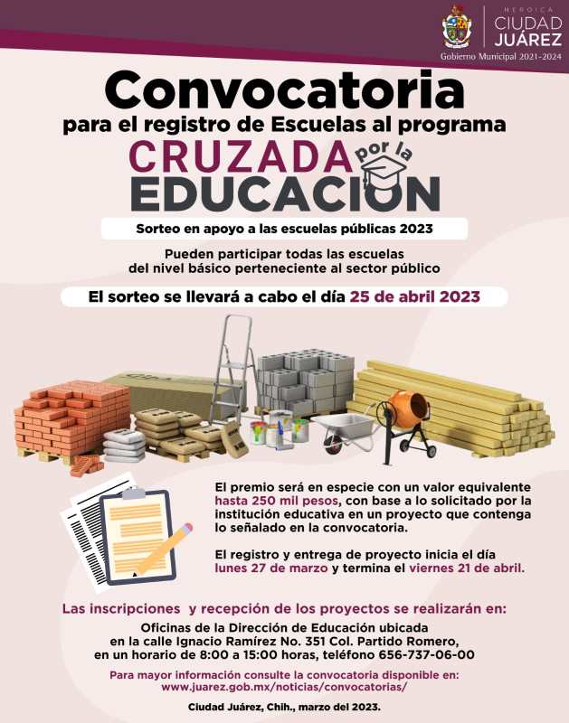 Convoca Municipio a Cruzada por la Educación