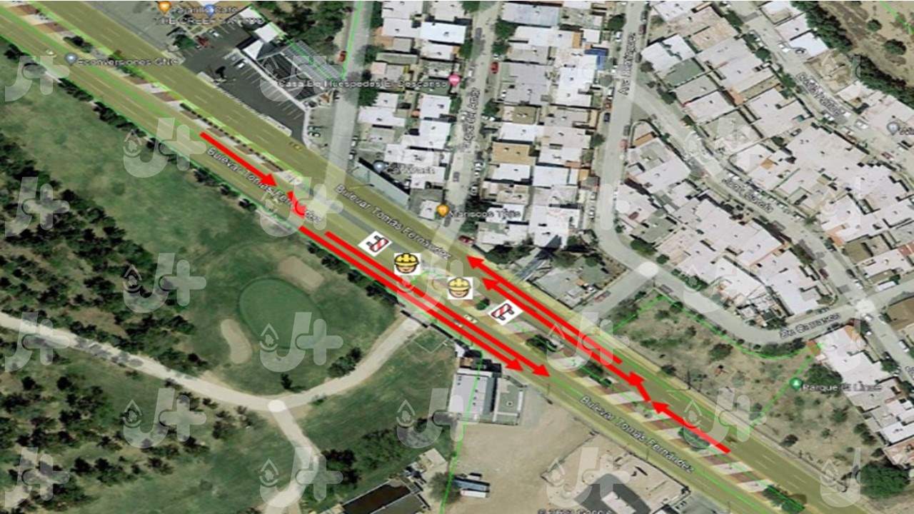 Advierte JMAS por cierre de carriles en bulevar Tomas Fernández por 7 días