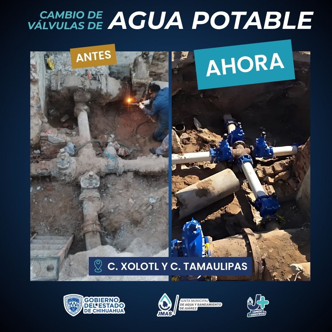 Concluye reposición de válvulas en la colonia Eréndira.