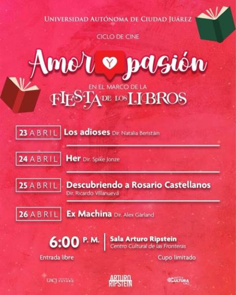 La UACJ invita a disfrutar el ciclo de cine «Amor y Pasión»