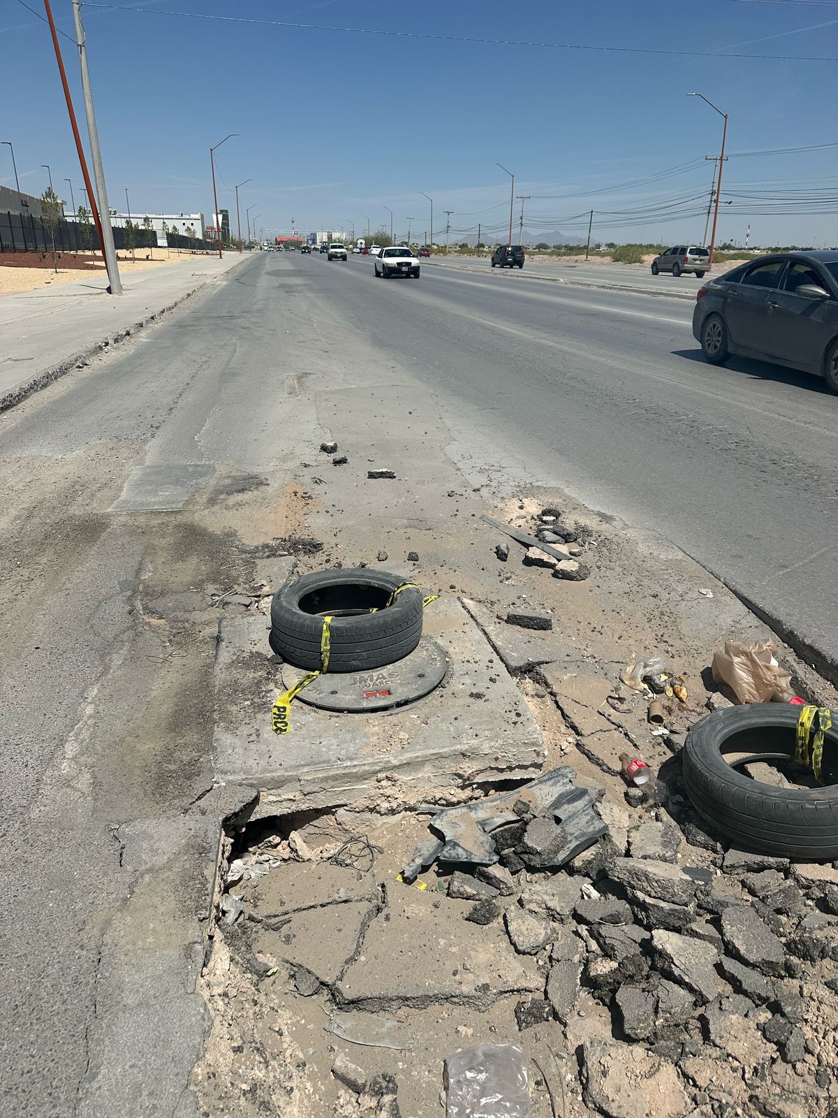 Aclara JMAS sobre hundimiento en el Boulevard Manuel Talamás y San Isidro.