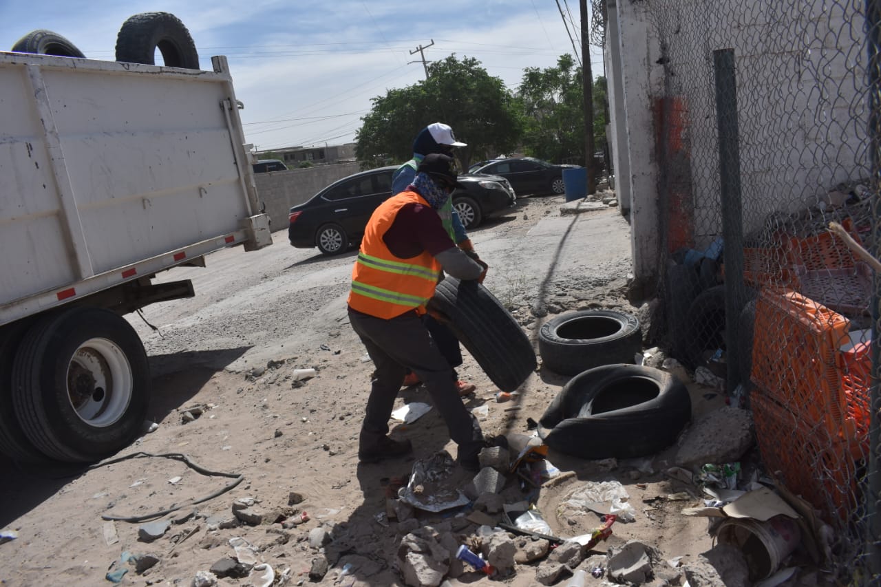 Llevan operativo de limpieza intensivo al sur oriente de la ciudad.