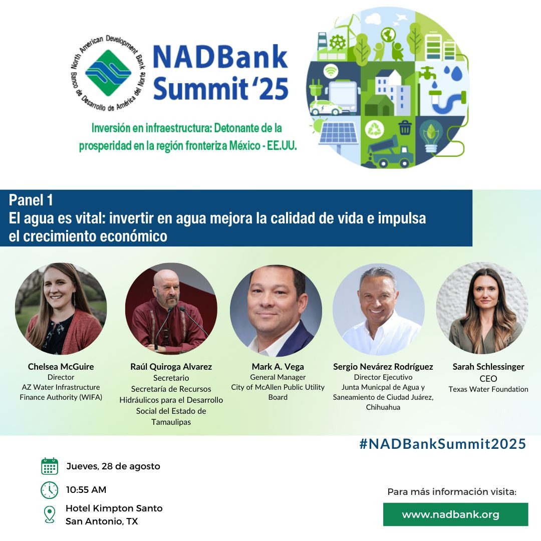 Participará JMAS en el NADBank Summit 2025 con temas sobre infraestructura y sostenibilidad.