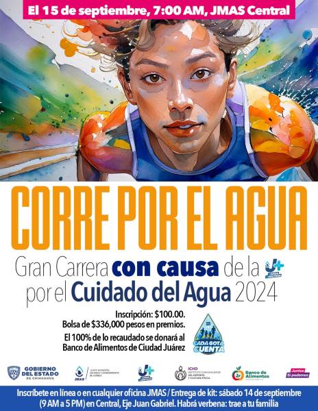 Invita la JMAS a la gran carrera por el agua “cada gota cuenta”