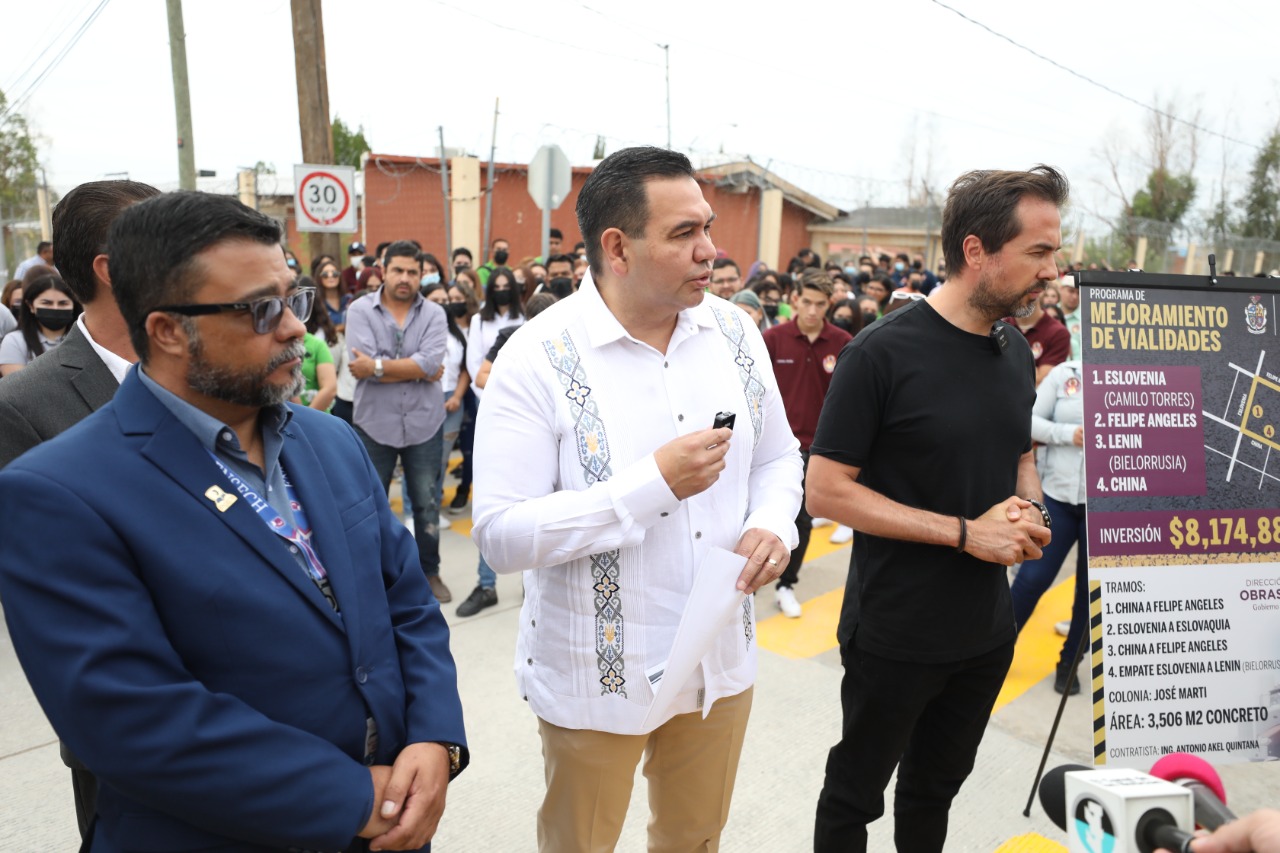 Escuela Normal Superior cuenta ya con pavimento en calles perimetrales