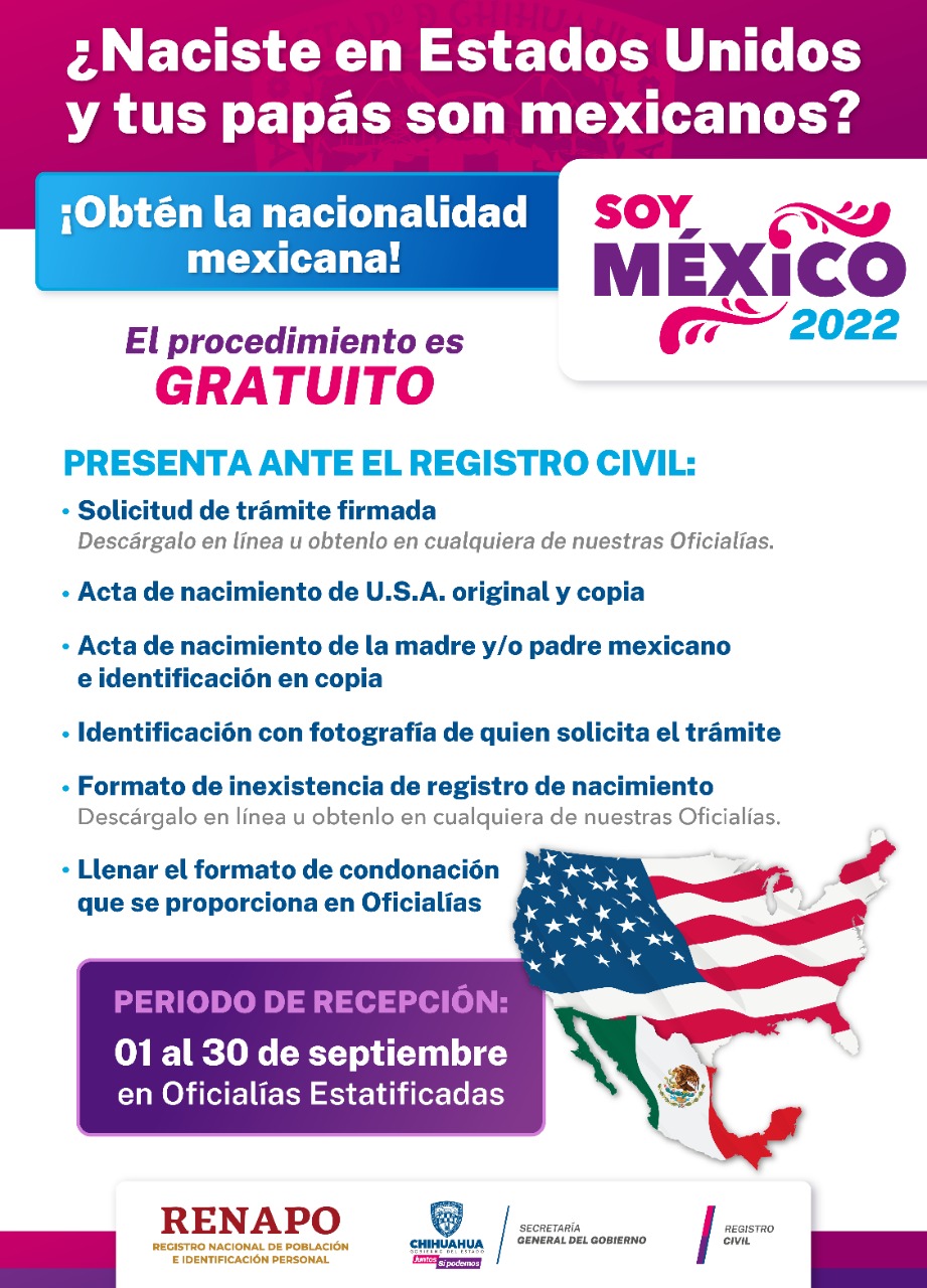 Arranca segunda edición de trámite de nacionalidad mexicana, gratuita y sin apostillamiento