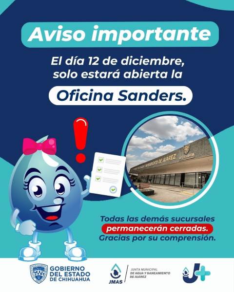 Centros de Atención de la J+ cerrarán el 12 de diciembre por día inhábil