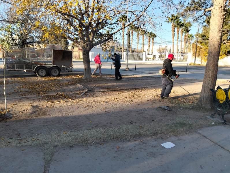 Realizaron mantenimiento general en el Parque Borunda