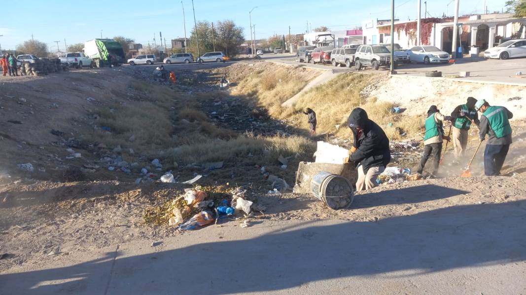 Realizan limpieza en dique de Senderos de San Isidro