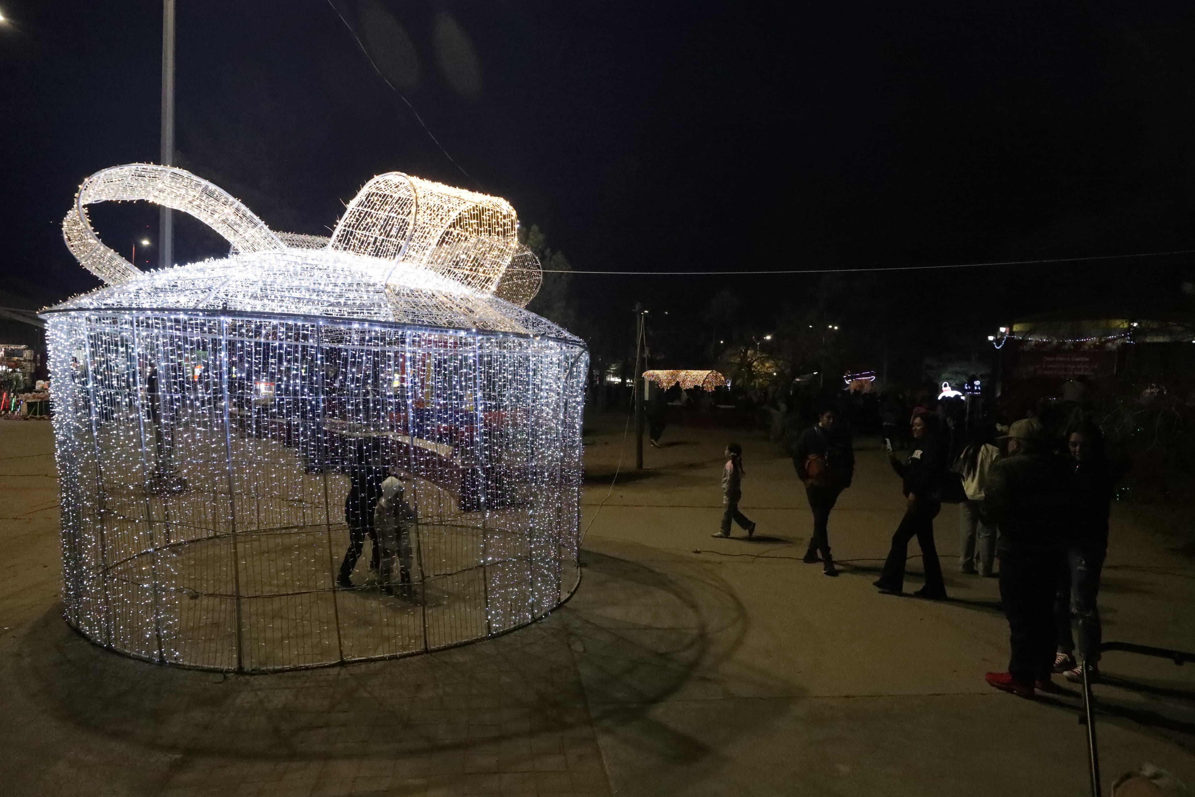 Encabezó Cruz Pérez Cuéllar encendido del árbol navideño en Parque Borunda